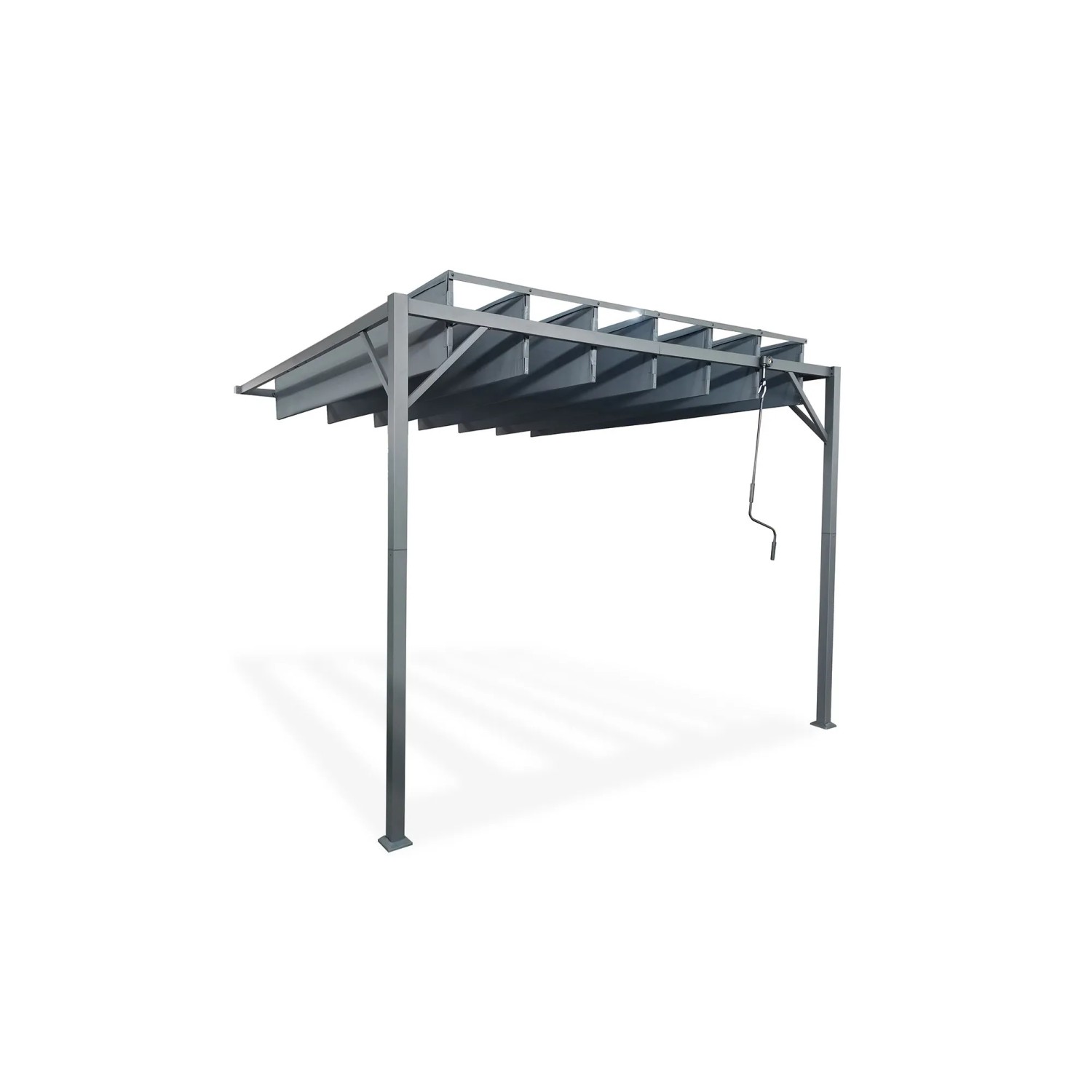 Cazeboo Lamellendach Bahia 300L300 Wandmontage Anthrazitgrau günstig online kaufen