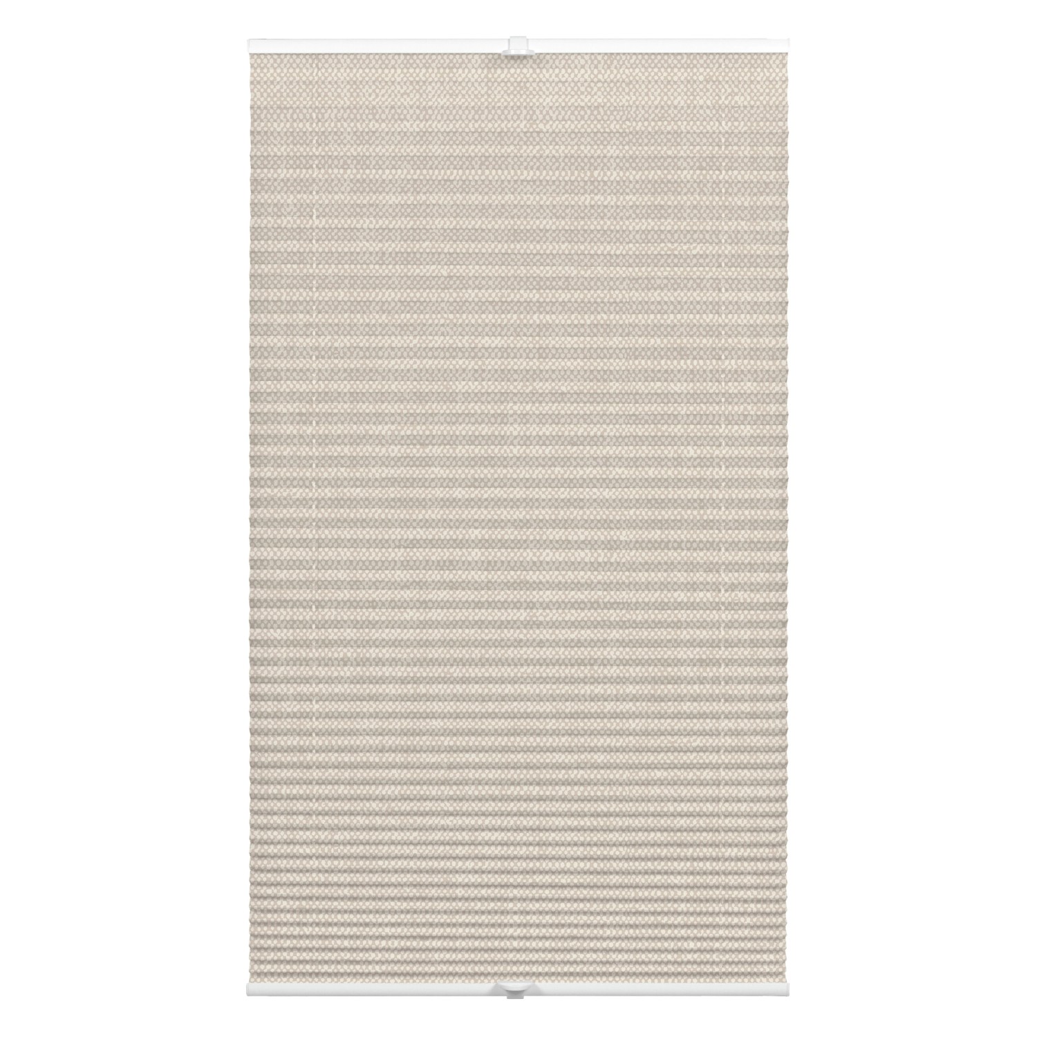 Wohnidee Plissee mit 2 Bedienschienen Beige 50 cm x 130 cm