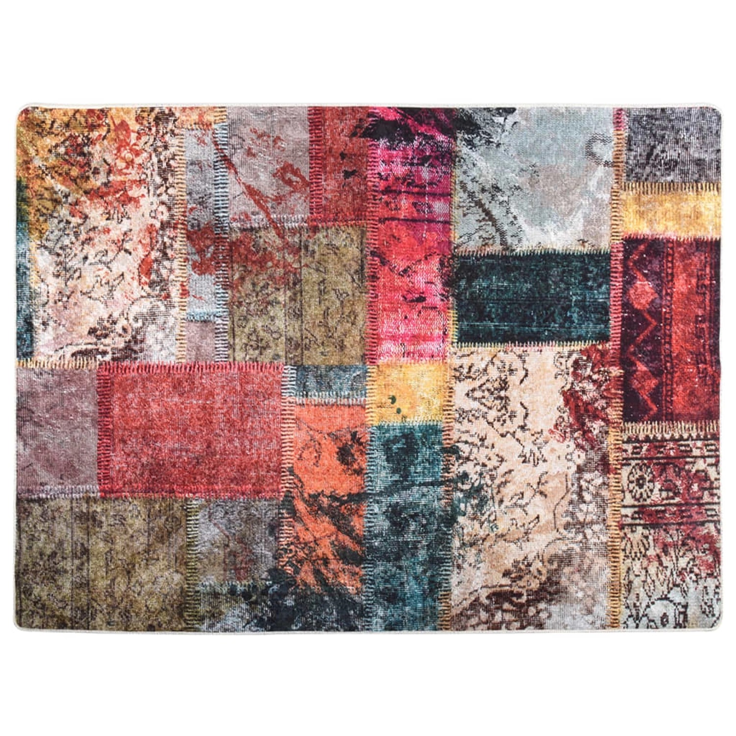 vidaXL Teppich Waschbar Mehrfarbig 400x300 Cm Rutschfest 1928356 günstig online kaufen