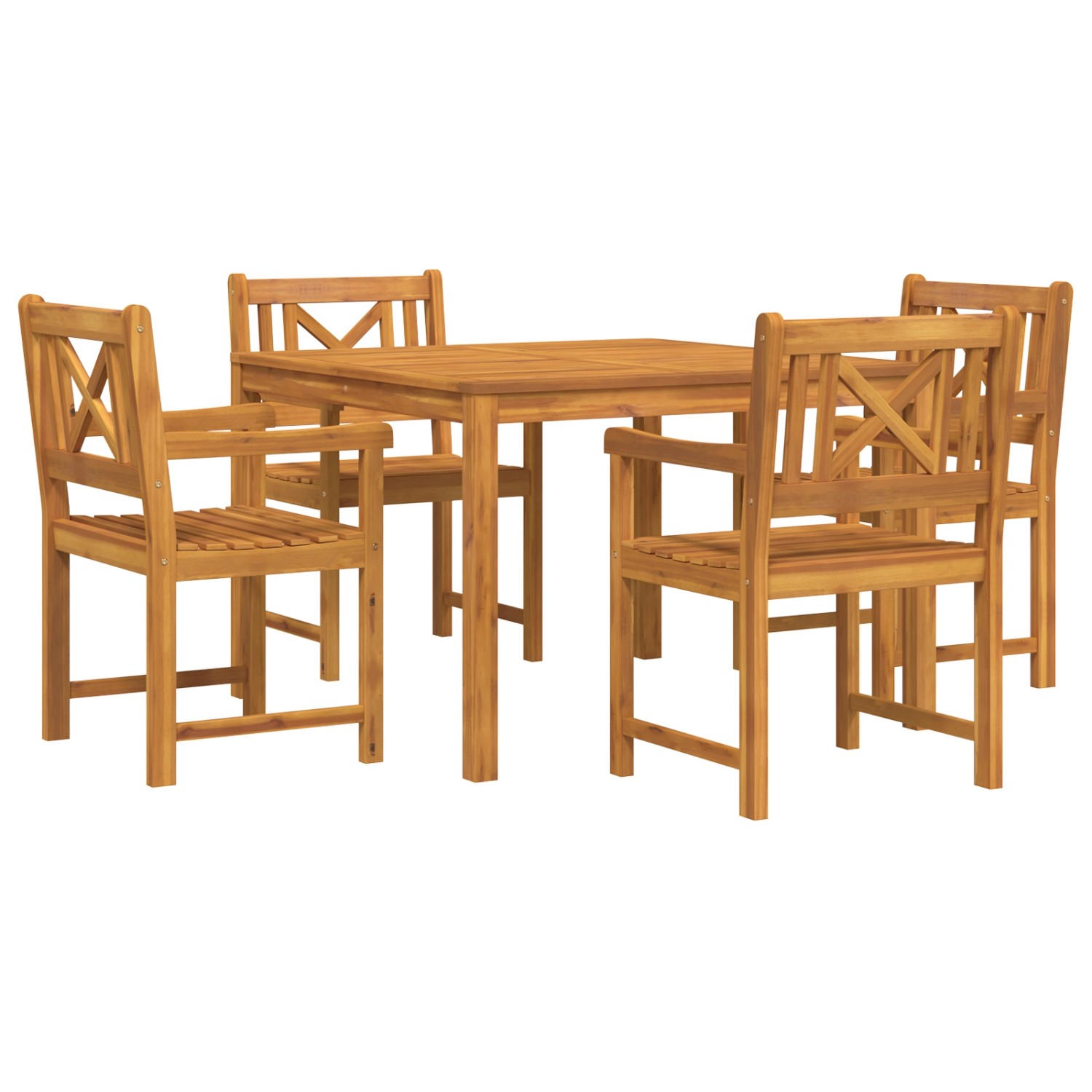 vidaXL 5-tlg Garten-Essgruppe Massivholz Akazie 3375659 günstig online kaufen