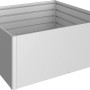 Biohort Hochbeet, Größe 2x2 m, Silber-Metallic, aus Metall.