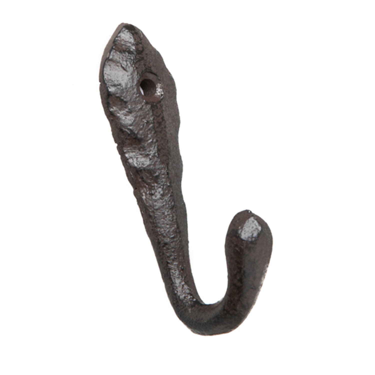 Wandhaken schlicht aus Gusseisen in Braun 8,5 cm