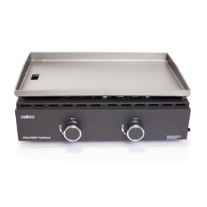 Grillfürst Plancha Grill 2 Brenner mit Insgesamt 7 kW und Edelstahl Plancha