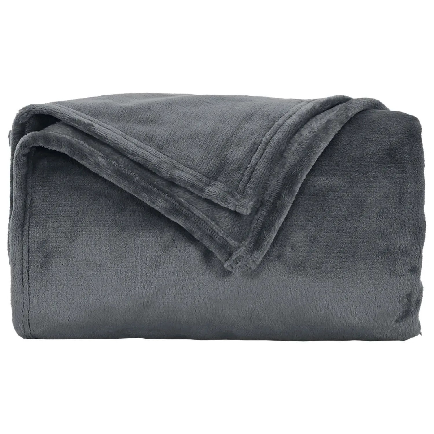 vidaXL Überwurfdecke Dunkelgrau 130 x 150 cm Fleece 42016765