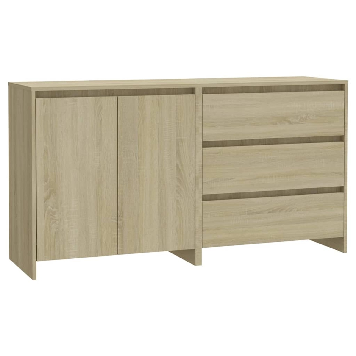 vidaXL 2-Tlg Sideboard Sonoma-Eiche Holzwerkstoff 3098059