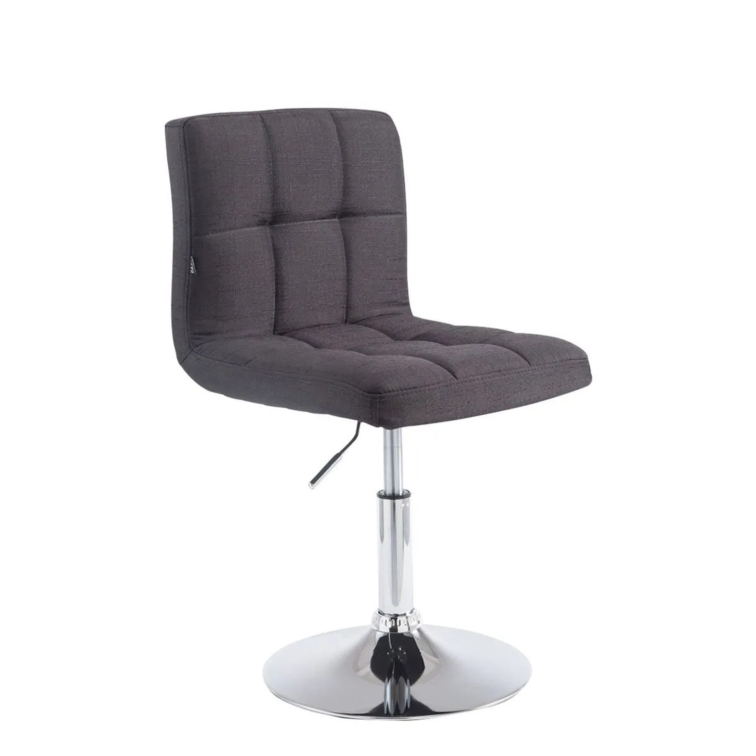 DELUKE Palma Barhocker BANGKO Stoff Schwarz 44x49x74cm Barstuhl Höhenverstellbar Mit Lehne Drehbar Tresenhocker Tresenstuhl