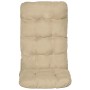 Beautissu Hochlehner Auflage Flair HL, 120x50cm, Natur, 2er Set, Gartenstuhlauflage mit Befestigung.