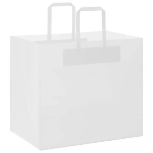 vidaXL Papiertragetaschen 250 Stk mit Henkeln Weiß 32x22x28 cm 4101848