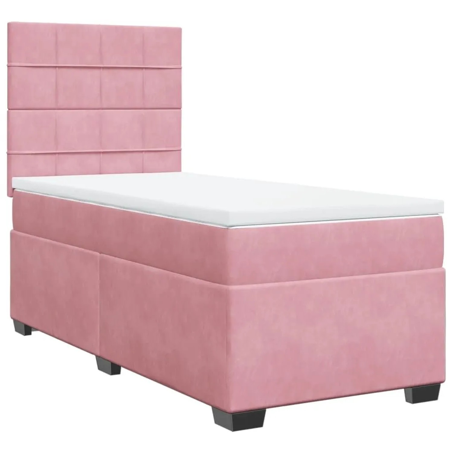 vidaXL Boxspringbett mit Matratze Rosa 90x190 cm Samt 3290791 günstig online kaufen
