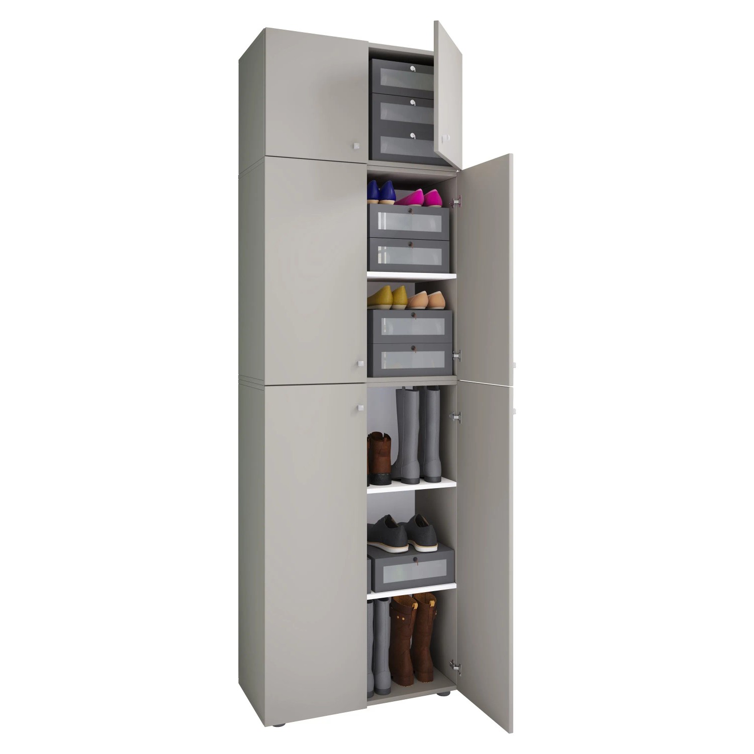 VCM Schuhschrank Lona Grau