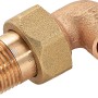 Löt-Winkelverschraubung aus Rotguss, 15 mm x 21 mm (R 1/2), für Kupferrohre.