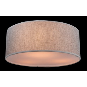 Globo Deckenleuchte Paco, Stoffschirm grau, für 3xE14 Leuchtmittel, Ø 40cm.