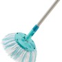 Leifheit Ersatzkopf für Clean Twist Disc Mop Ergo Micro Duo, türkis/weiß, für Reinigungsgeräte.