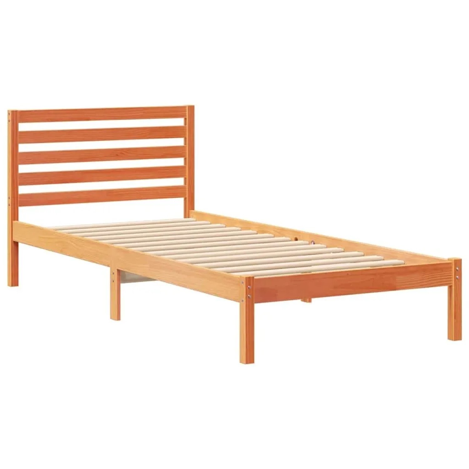 vidaXL Bettrahmen Wachsbraun 100 x 220 cm Massives Kiefernholz 872331