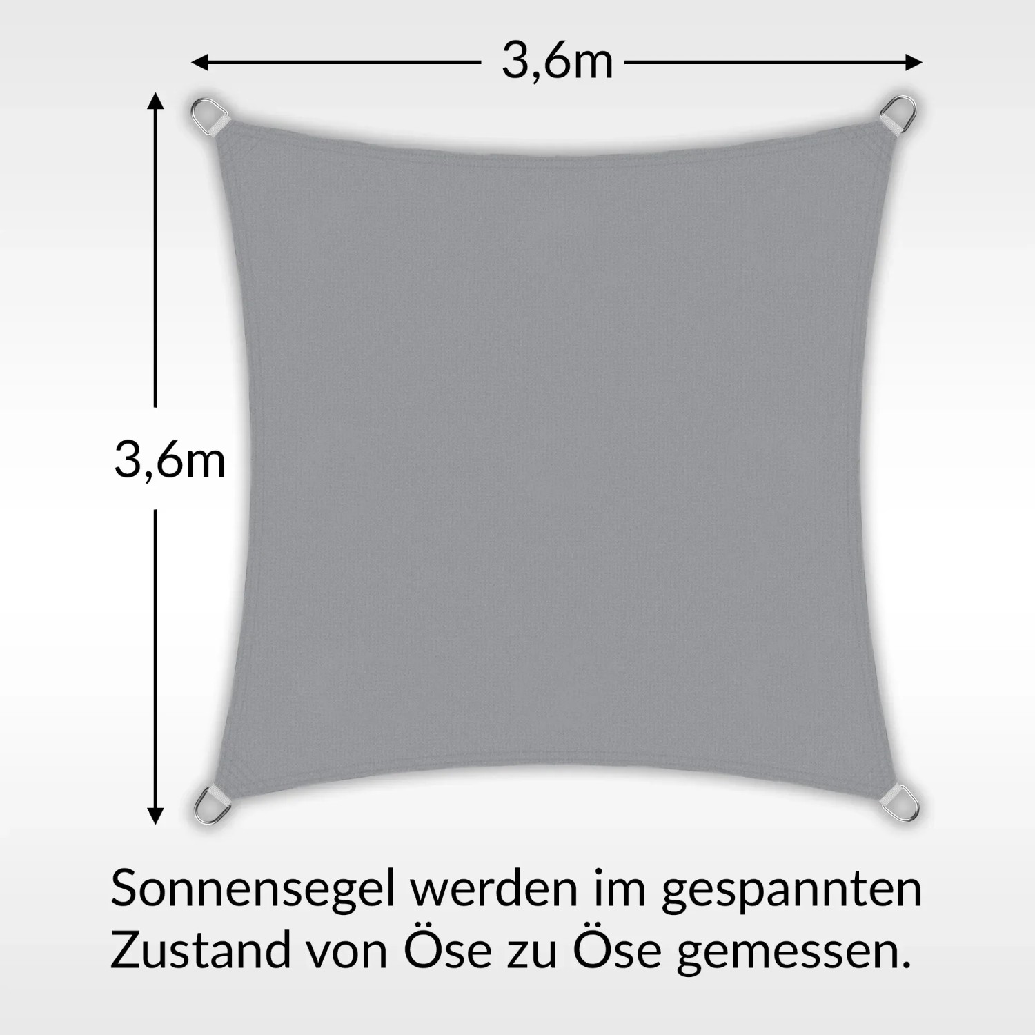 Amgo Sonnensegel 3x3 M – 95% UV-Schutz, Wasserdurchlässig, Für Garten & Terrasse