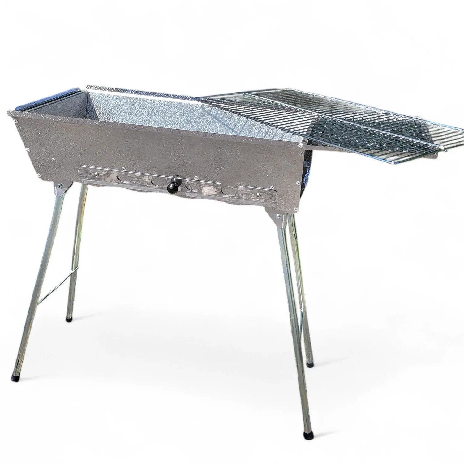 Grillpeter Mangal Astana Deluxe mit 11er Spießdreher Grillmotor USB und Powerbank BBQ Deckel Grillrost Ablage_6