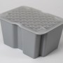 Transparenter Deckel für Eurobox-System Einsatzkasten 1/8 mit Drehstapelfunktion.