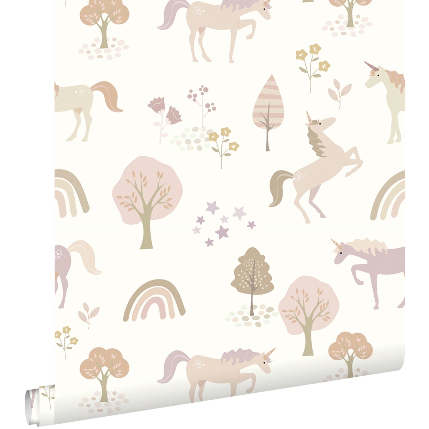 ESTAhome Tapete Einhörner Beige und Hellrosa 53 cm x 10.05 m günstig online kaufen