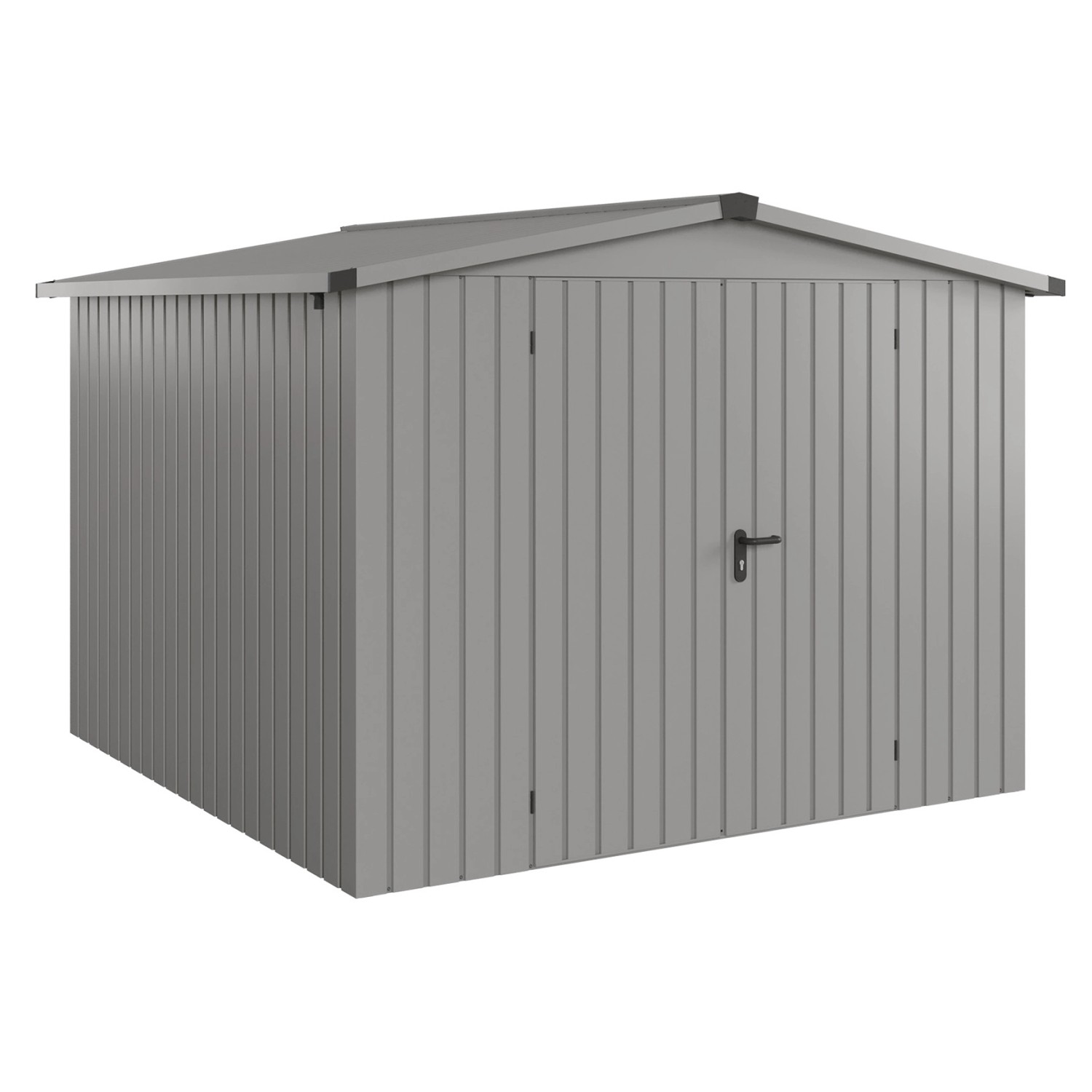 Hörmann EcoStar Gerätehaus Euroline Satteldach 2-flg 285 x 278 cm Graualumi günstig online kaufen