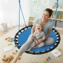 Relaxdays Nestschaukel Stahl Blau Höhenverstellbar ø 120 cm 3,6 kg_3