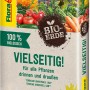 Sack Floragard Bio-Universalerde Vielseitig 50 l mit Gemüse- und Blumen-Motiven.