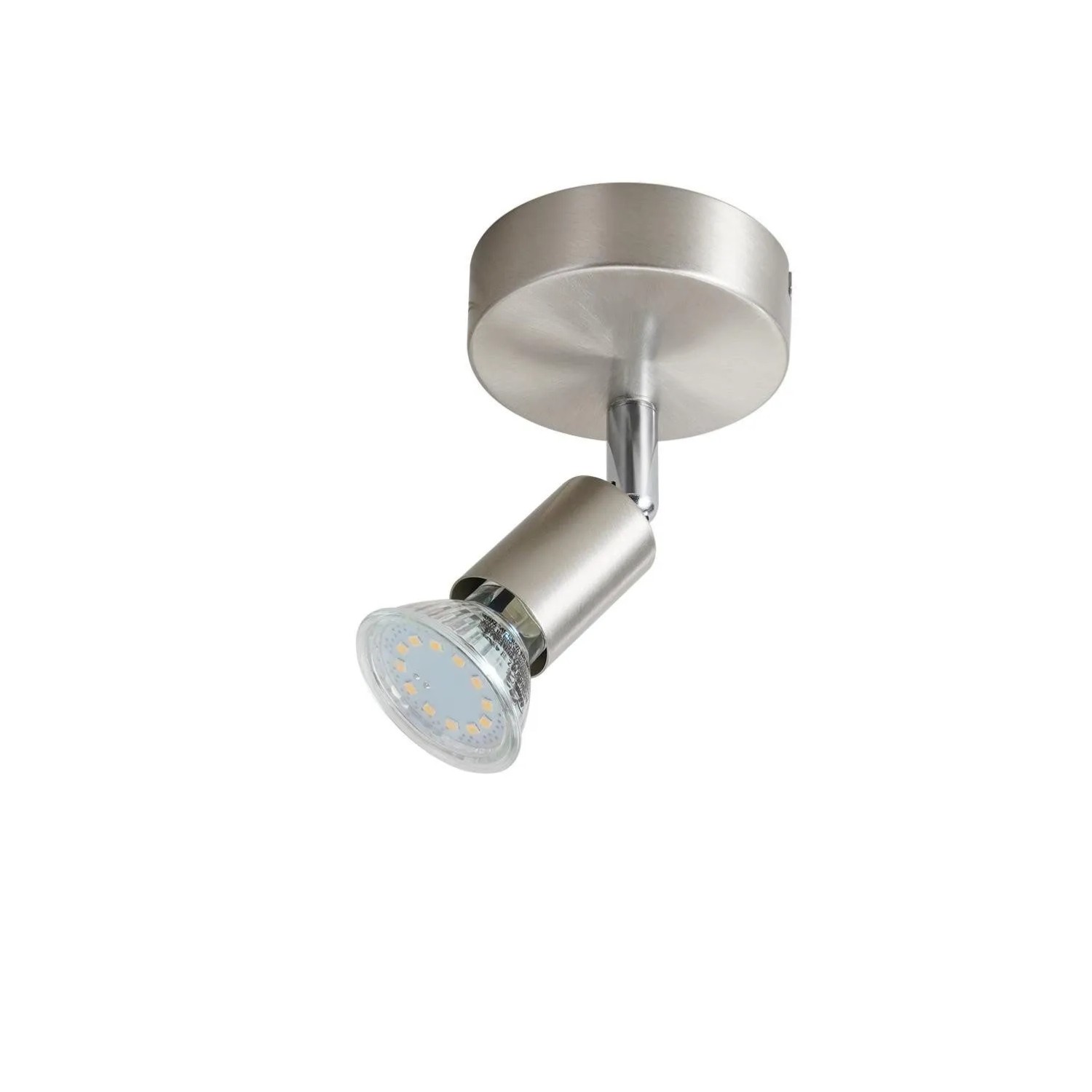 ZMH LED Deckenstrahler GU10 1-Flammig Schwenkbar 330° Industrie-Edelstahl ohne Leuchtmittel