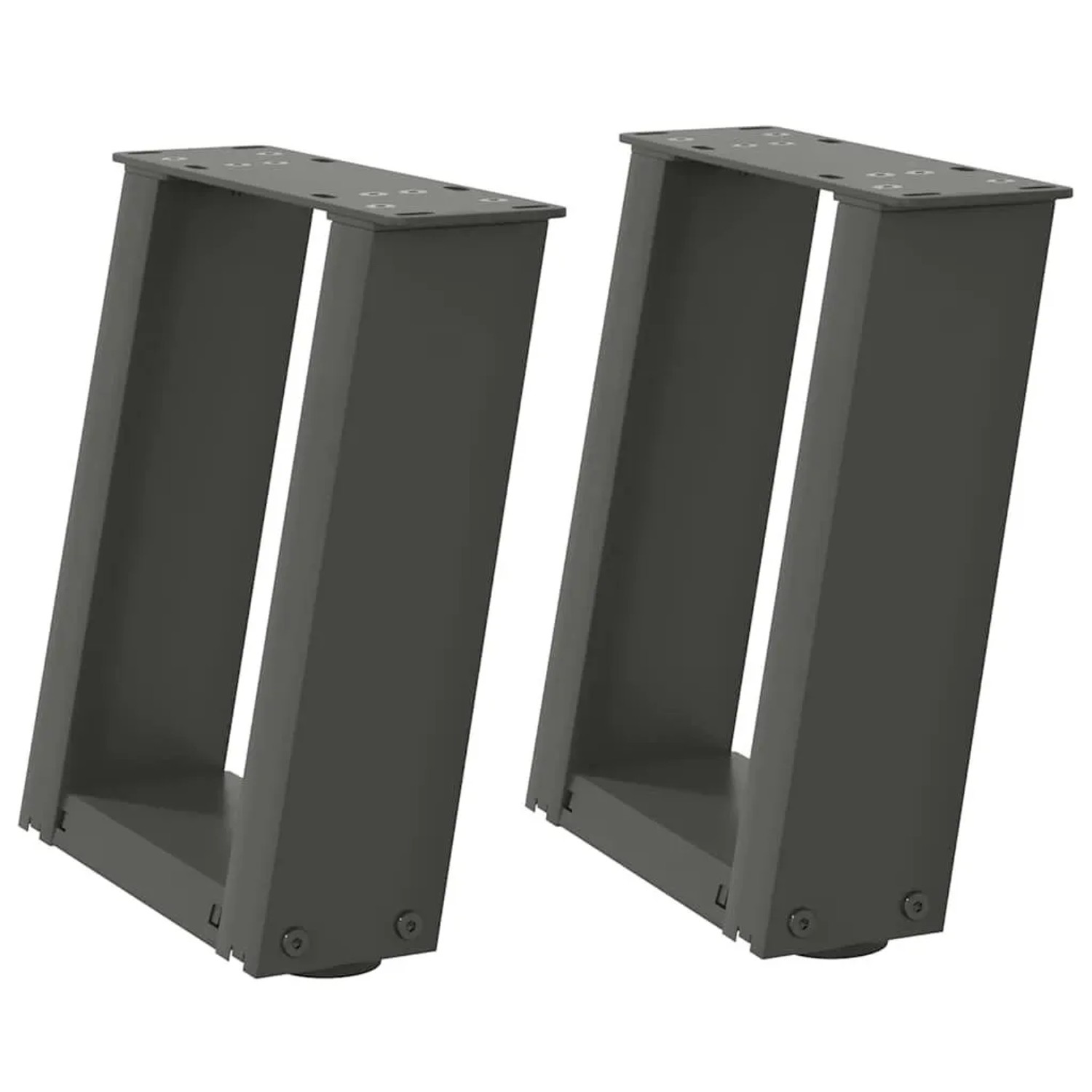 vidaXL Couchtischbeine U-Form 2 Stk Anthrazit 30x30-31 cm Stahl 4012738 günstig online kaufen