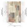Fototapete Abstrakt in Beige, Oliv, Orange und Creme, 1,59x2,8m