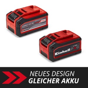 Einhell Power X-Change Akku, 18 V, 4-6 Ah Multi-Ah PXC Plus, rot/schwarz.
