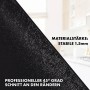 Schwarze KARAT Tischfolie Empire mit abgeschrägter Kante, Materialstärke 1.5mm.