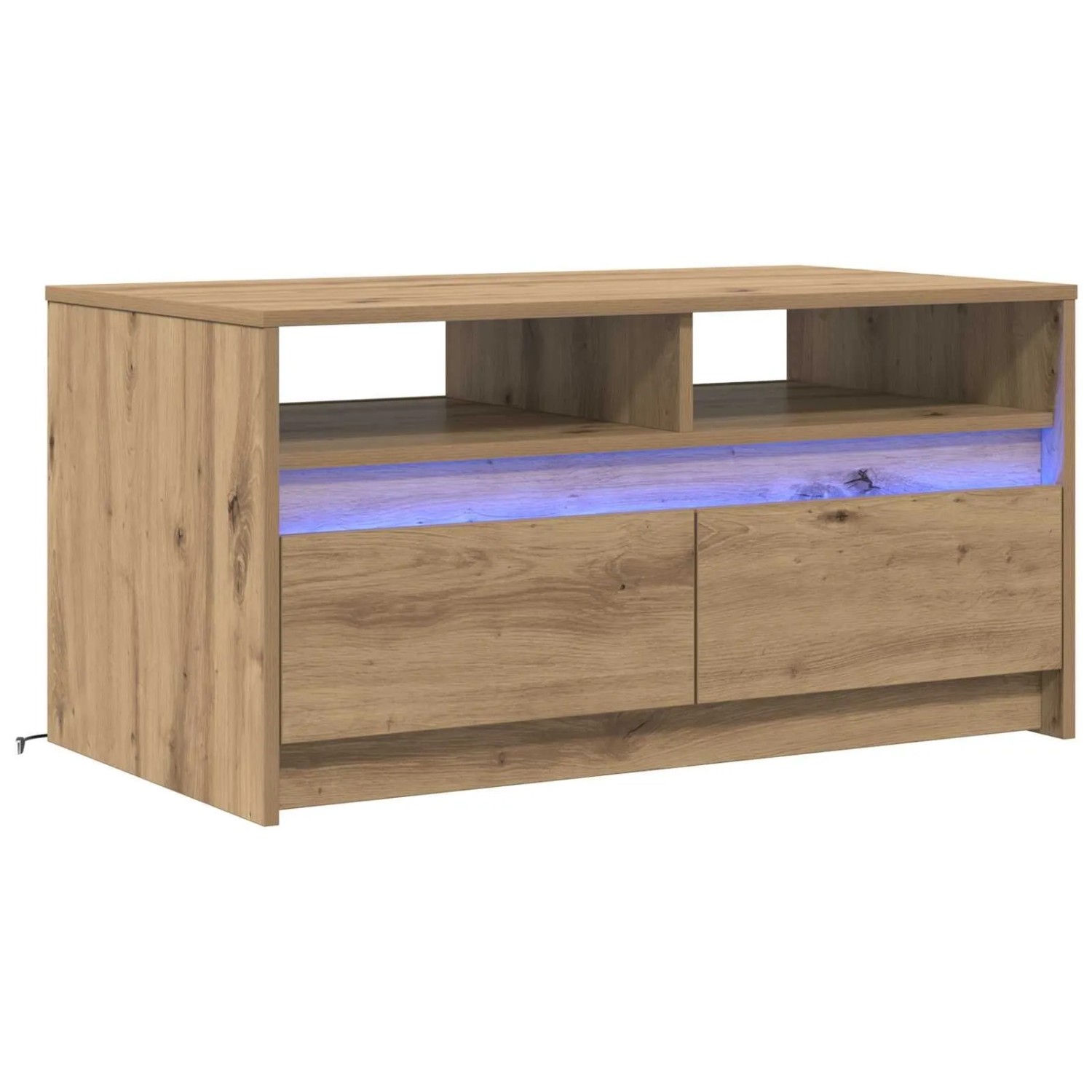 vidaXL Couchtisch Kunsthandwerk Eiche 90 x 50 x 45 cm Holzwerkstoff 8004683