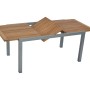 Merxx Naxos Gartentisch, ausziehbar, 150/200x90 cm, mit Aluminiumgestell und Akazienholz-Tischplatte.