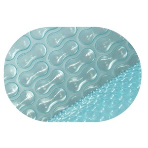 Ovale Evolution Solarplane 500x250cm mit Geobubble-Technologie zur Pool-Erwärmung.