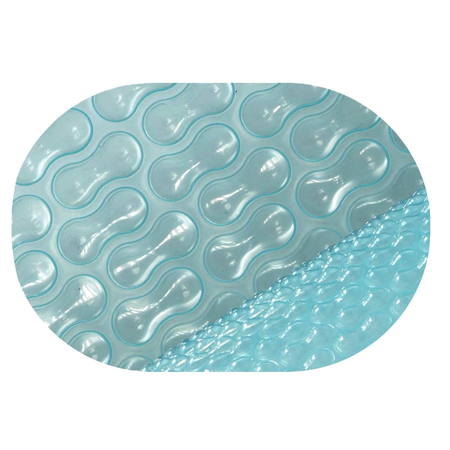 Ovale Evolution Solarplane 500x250cm mit Geobubble-Technologie zur Pool-Erwärmung.