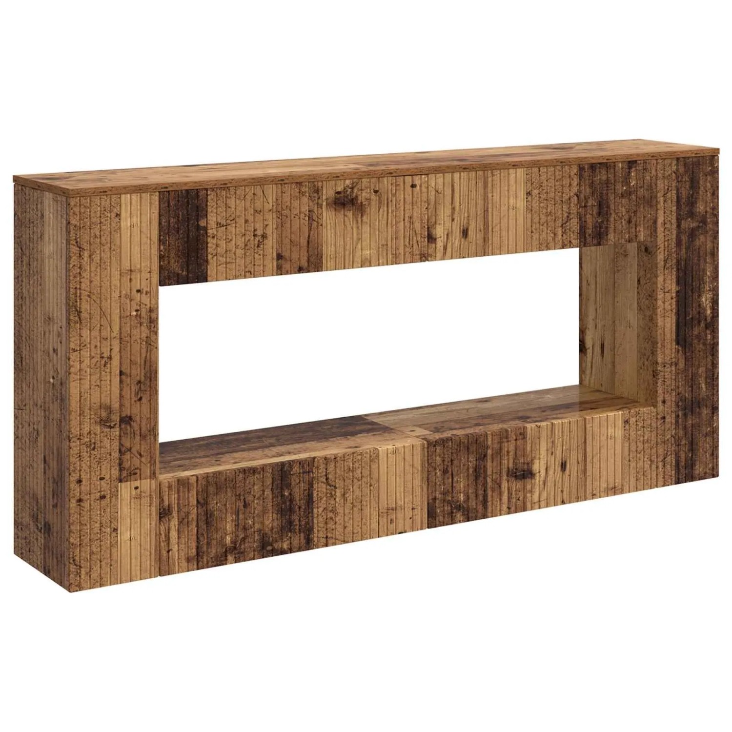 vidaXL Konsolentisch Gestreift Altholz 155 x 29 x 74 cm Holzwerkstoff 899893