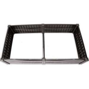 KHW Hochbeet Demeter L, anthrazitfarbenes Kunststoff-Beet, 158x82x31cm, für Garten und Terrasse.