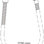 Ideal Standard Idealrain Brauseschlauch, 175 cm, Metallflex, Chrom.