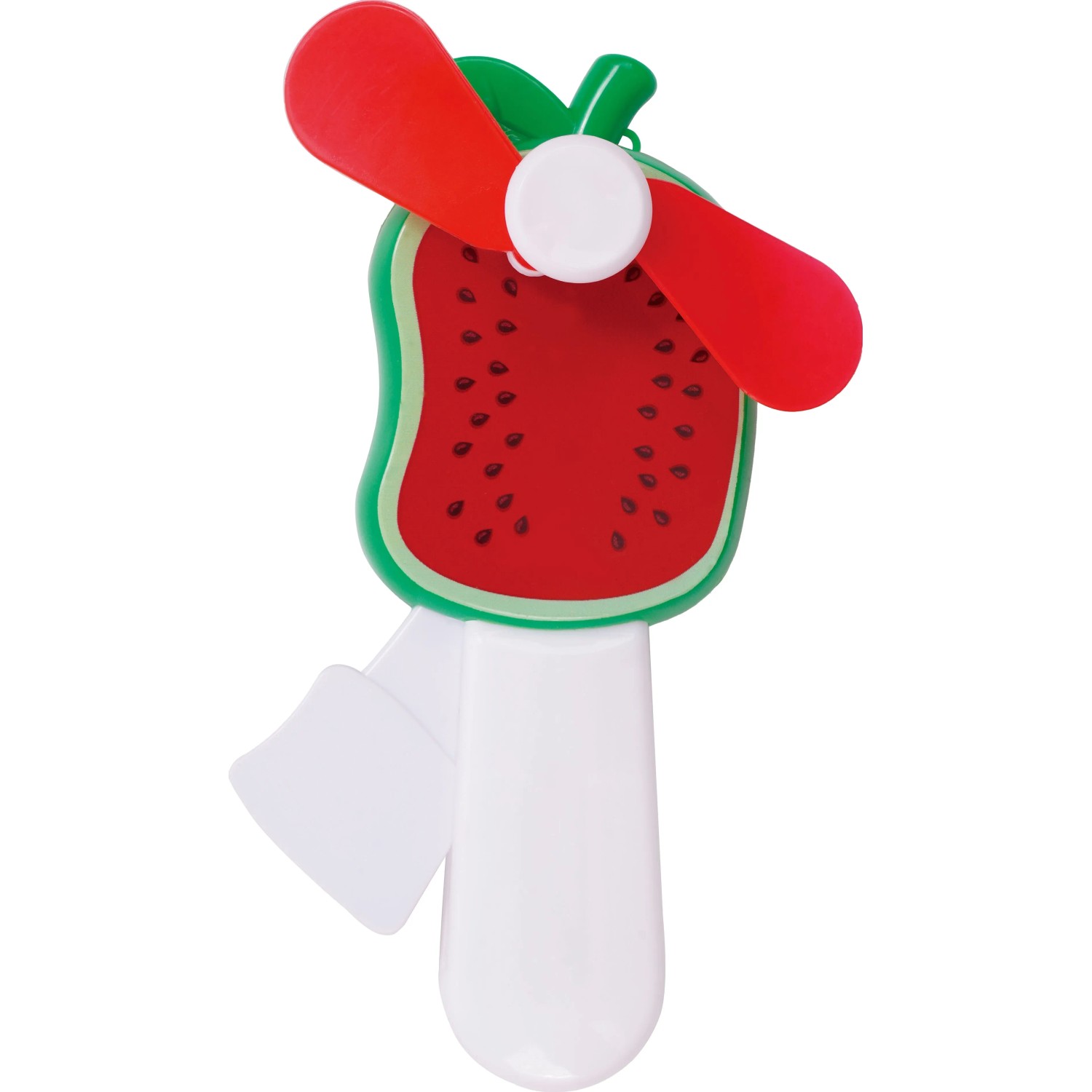 Mini-Handventilator im Obstdesign (Wassermelone) für eine kleine Abkühlung unterwegs.