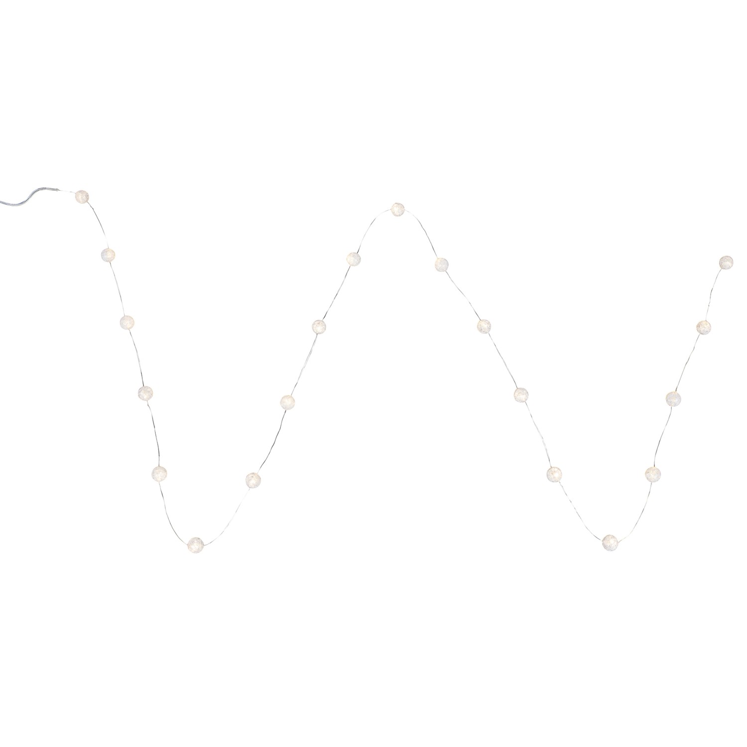 Globo LED-Lichterkette 20 LEDs Metall Silber 190 cm Warmweiß