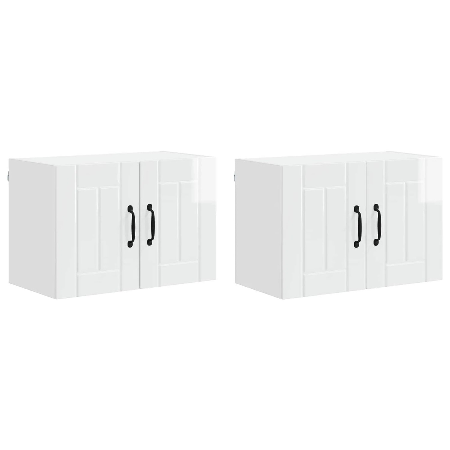 vidaXL Küchenwandschränke mit Tür 2 Stk Hochglanz Weiß 60 x 31 x 40 cm 8849 günstig online kaufen