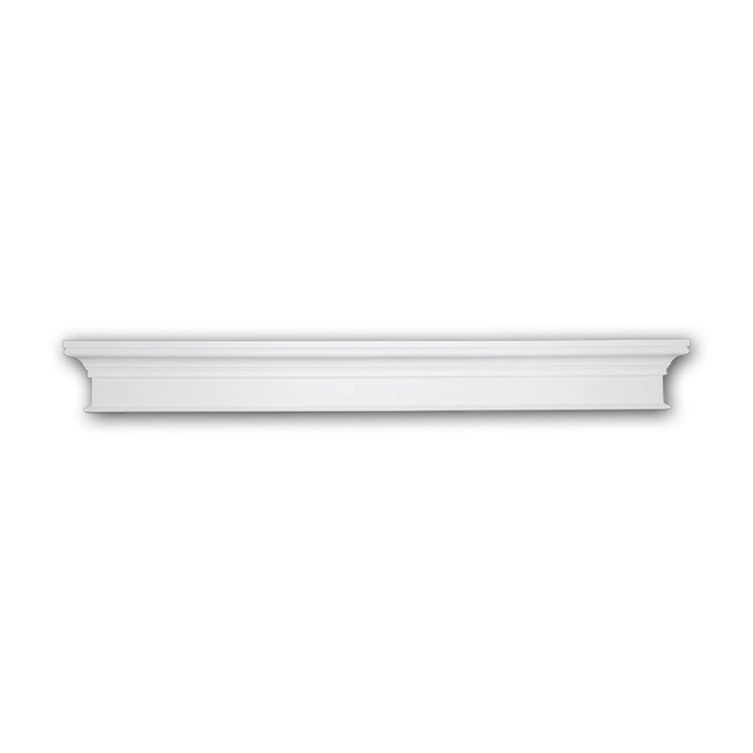 PROFHOME 163001 Pediment Türumrandung Stuckdekor aus Polyurethan 128,0 cm x 14,6 cm x 5,7 cm Weiß
