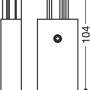 Elektrischer Verbinder, schwarz, 10,4 cm, für Ledvance Schienensystem. Zubehör für flexible Lichtgestaltung.
