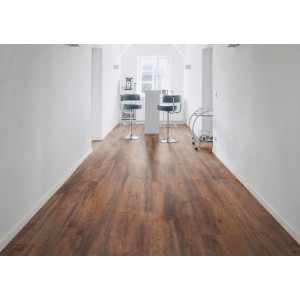 Verlegtes Kaindl Proganic Laminat Eiche Saloon Ellsworth 8,5mm im Raum.