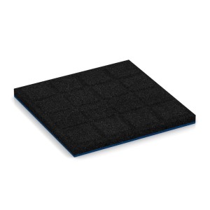 WARCO Fallschutzplatte, himmelblau, 50x50x4 cm. Gummigranulat Matte für Spielplatz, stoßdämpfend.
