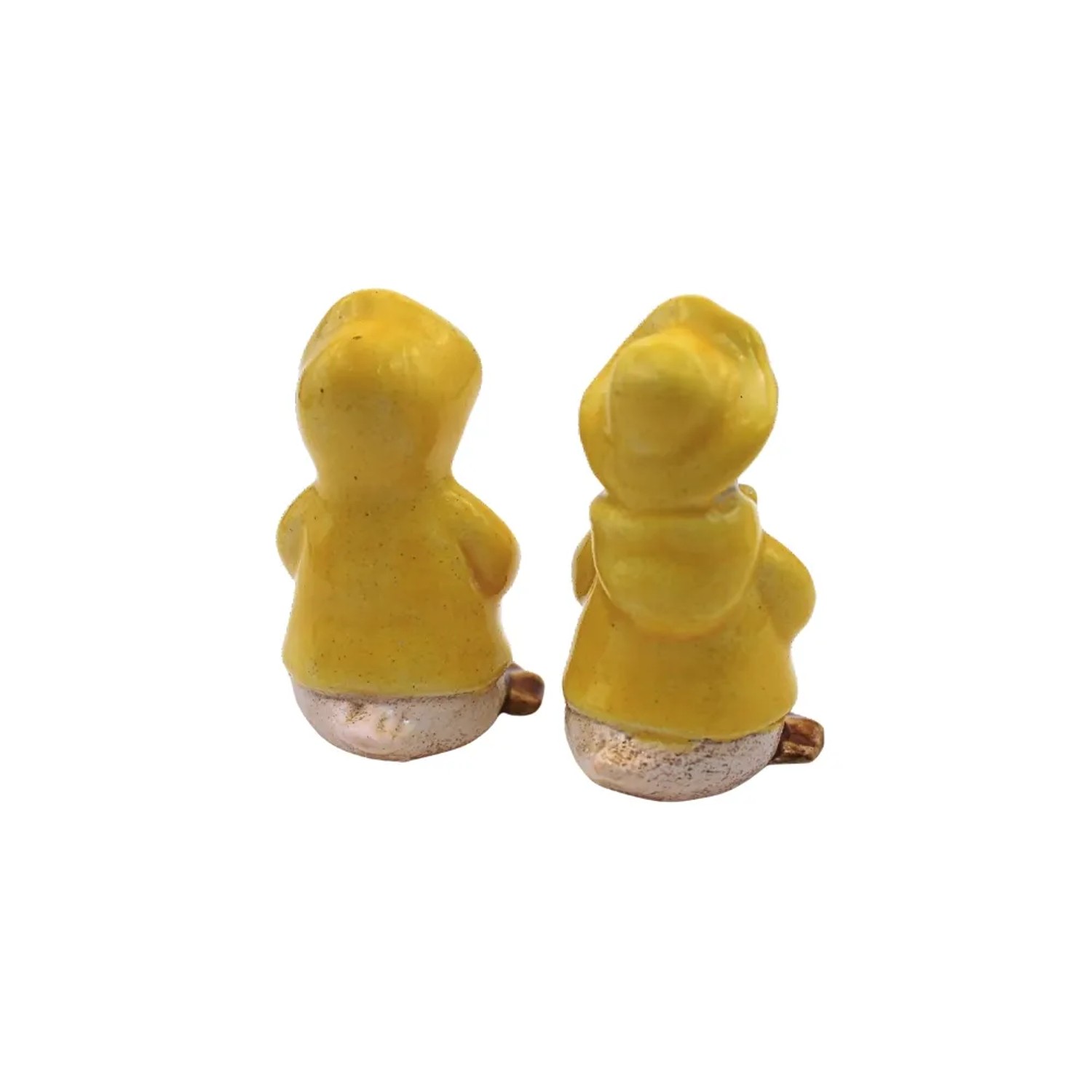 Dekohelden24 2er Set Dekofiguren Ente Deko Enten Entenfiguren Gartenfigur Ente L/B/H 5 x 5 x 8 cm_5
