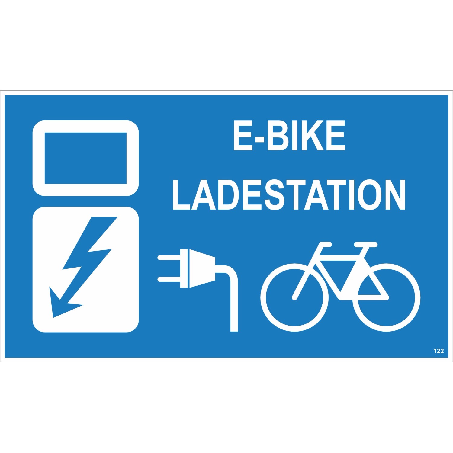 Warn- und Hinweissschild E-Bike Ladestation 25 cm x 15 cm PST günstig online kaufen