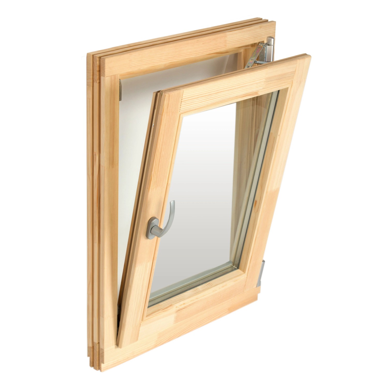 Panto Holzfenster Dreh/Kipp 60 cm x 90 cm x 6,8 cm DIN R
