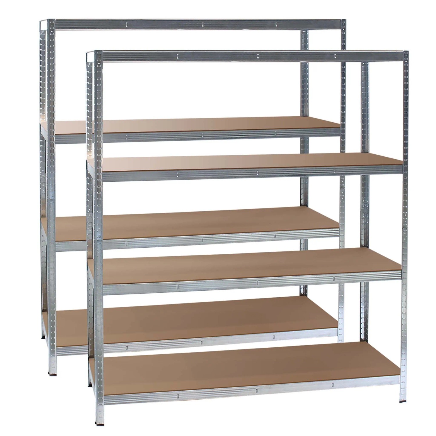 Wiltec Set 2X Schwerlastregal Verzinkt 160X60X180Cm Steckregal Werkstattregal