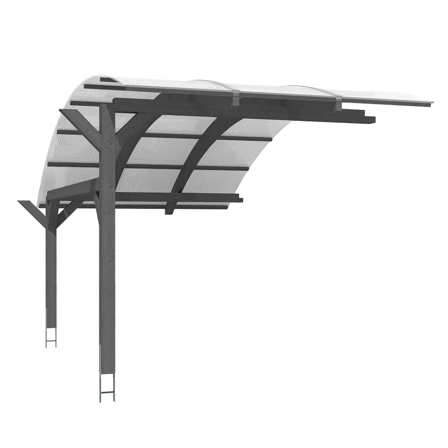 Skan Holz Erweiterung für Carport Schwaben 299 x 630 cm Grau