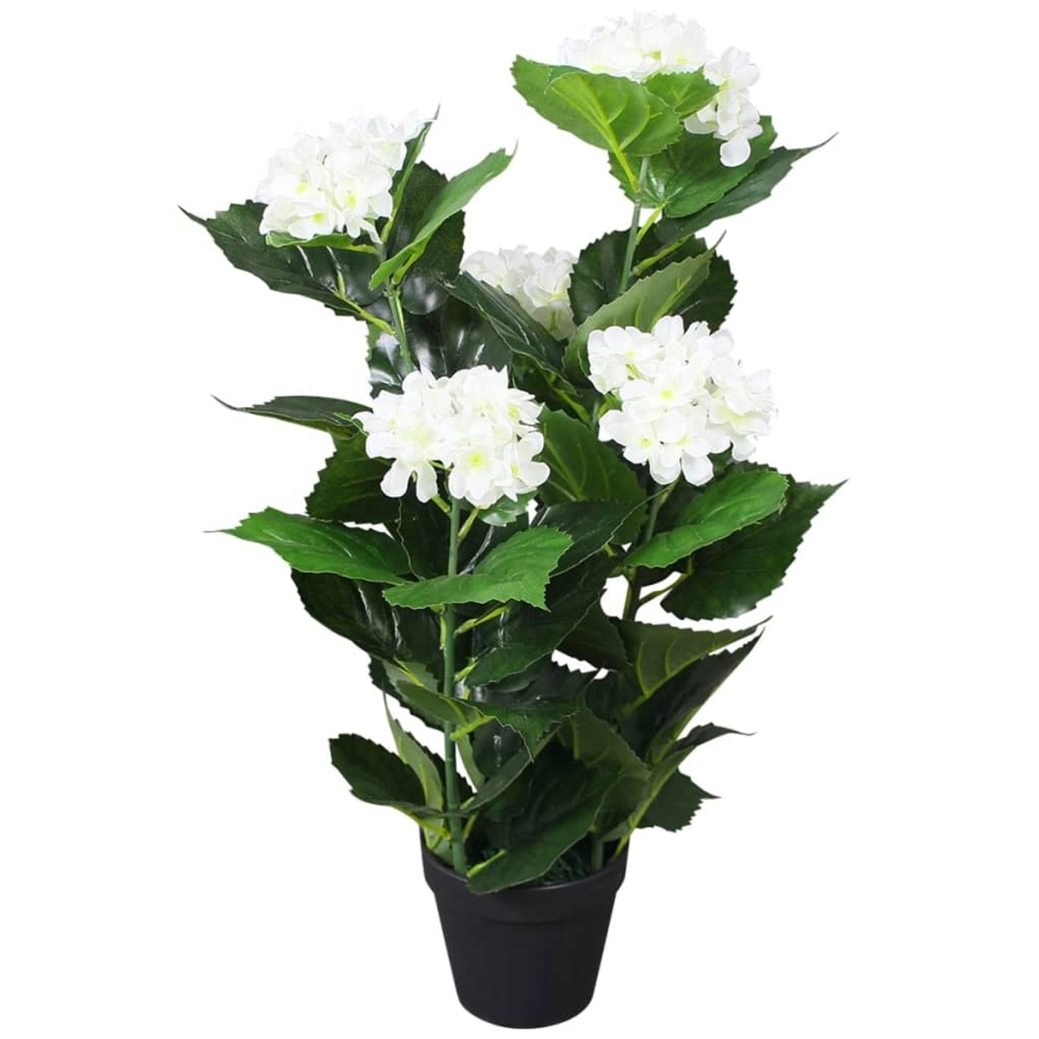 Künstliche Hortensie Mit Topf 60 Cm Weiß günstig online kaufen